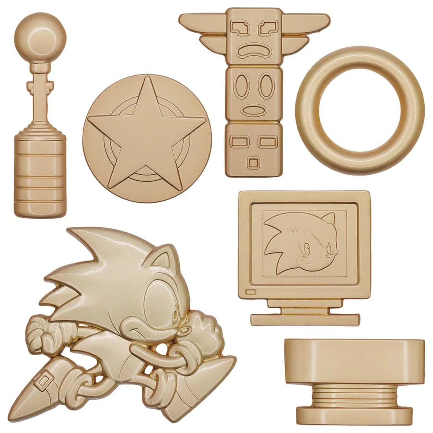 Sonic the Hedgehog Replik Gedenk-Ikonen Set Limitierte Edition Produktfoto
