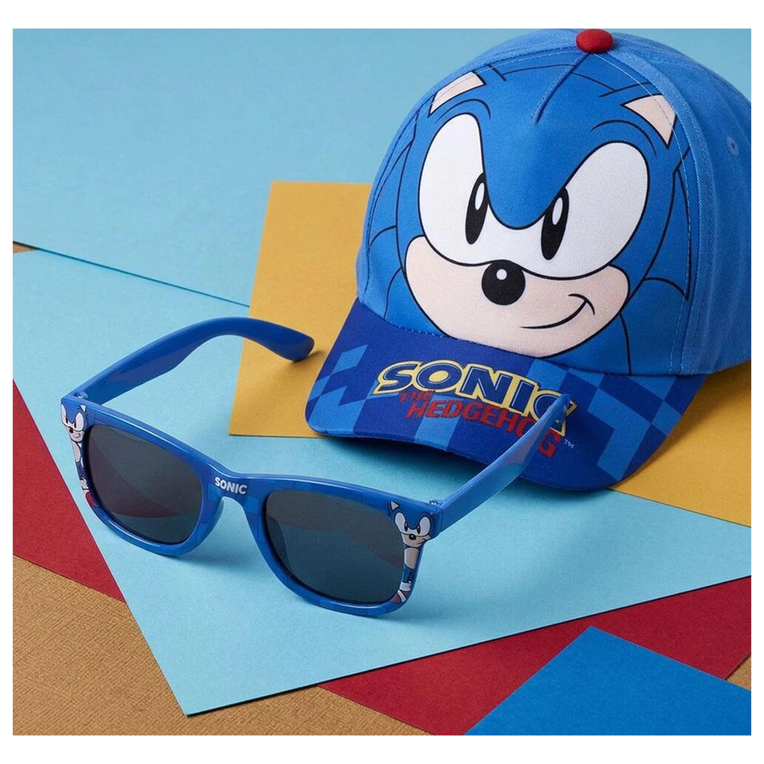 Sonic The Hedgehog Cap + Sonnenbrille Set Produktfoto