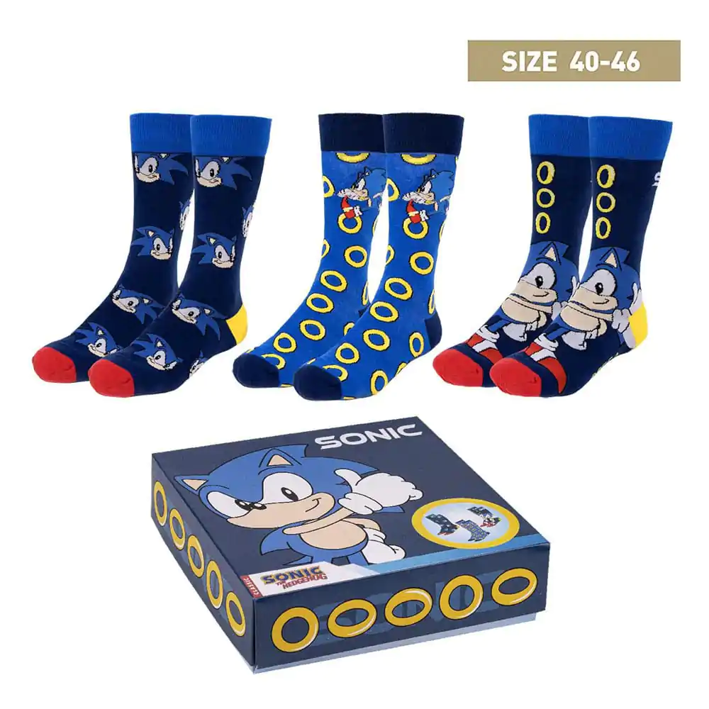 Sonic the Hedgehog Socken 3er-Pack Sonic 40-46 termékfotó