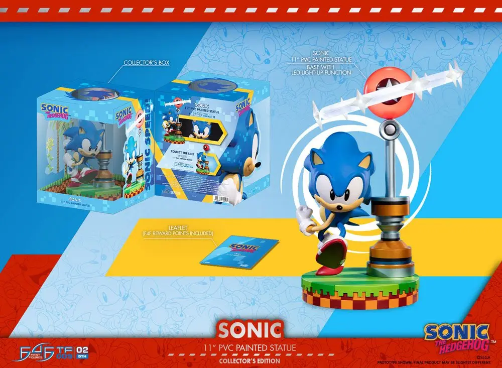 Sonic the Hedgehog PVC Statue Sonic Collector's Edition 27 cm Produktfoto