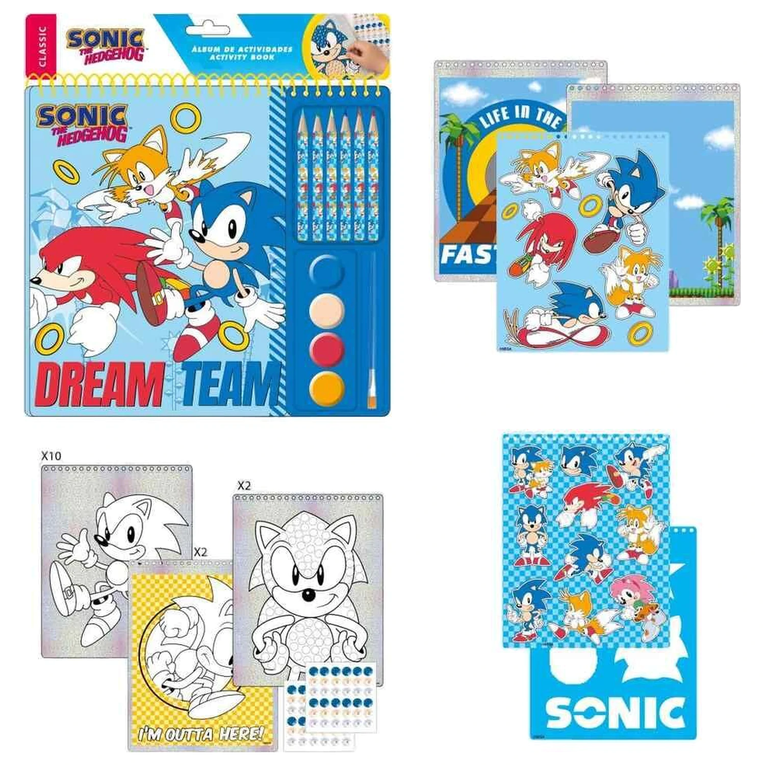 Sonic The Hedgehog Mal- und Aktivitätsbuch Produktfoto