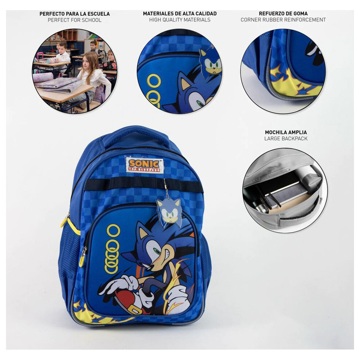 Sonic the Hedgehog anpassbarer Rucksack 42cm Produktfoto