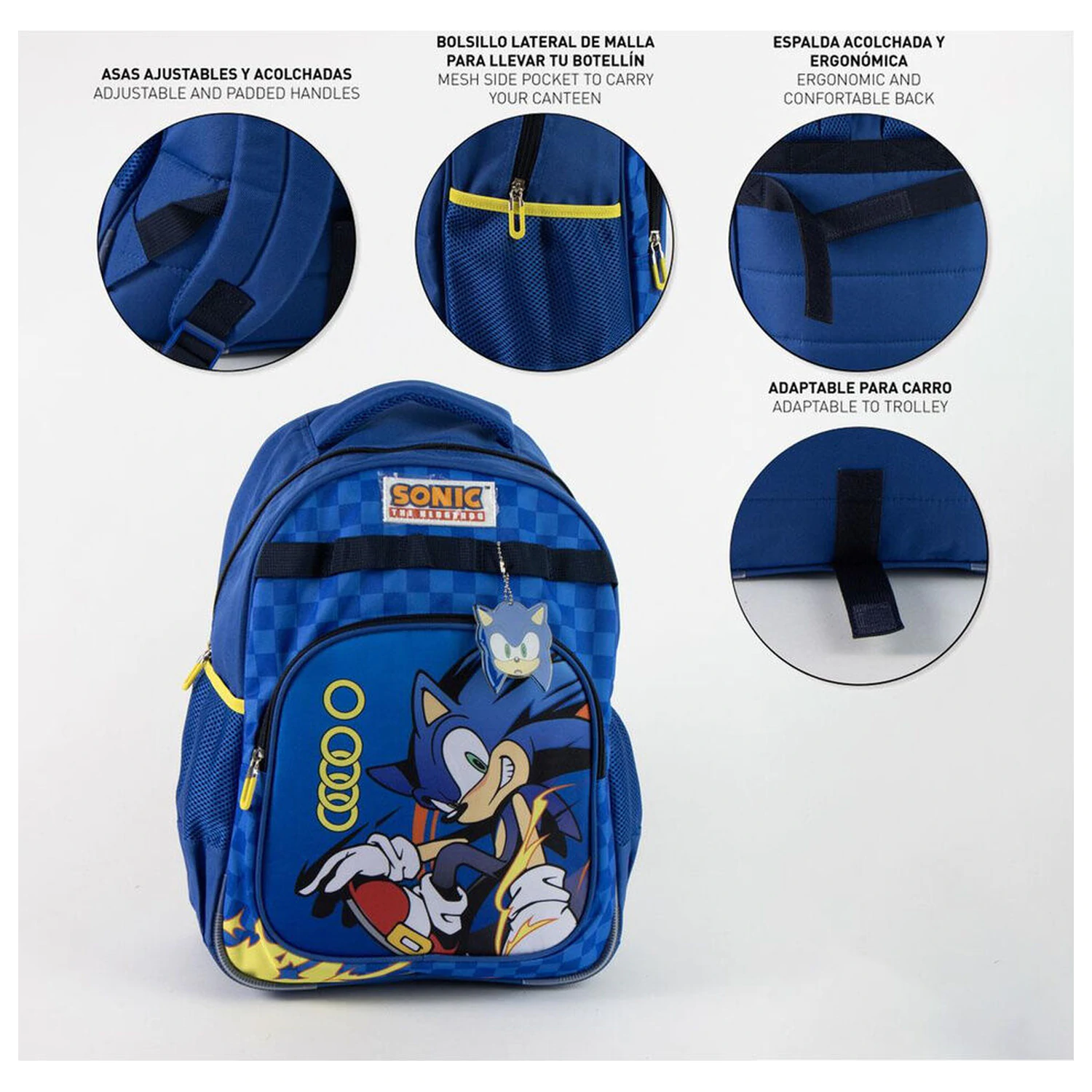 Sonic the Hedgehog anpassbarer Rucksack 42cm Produktfoto