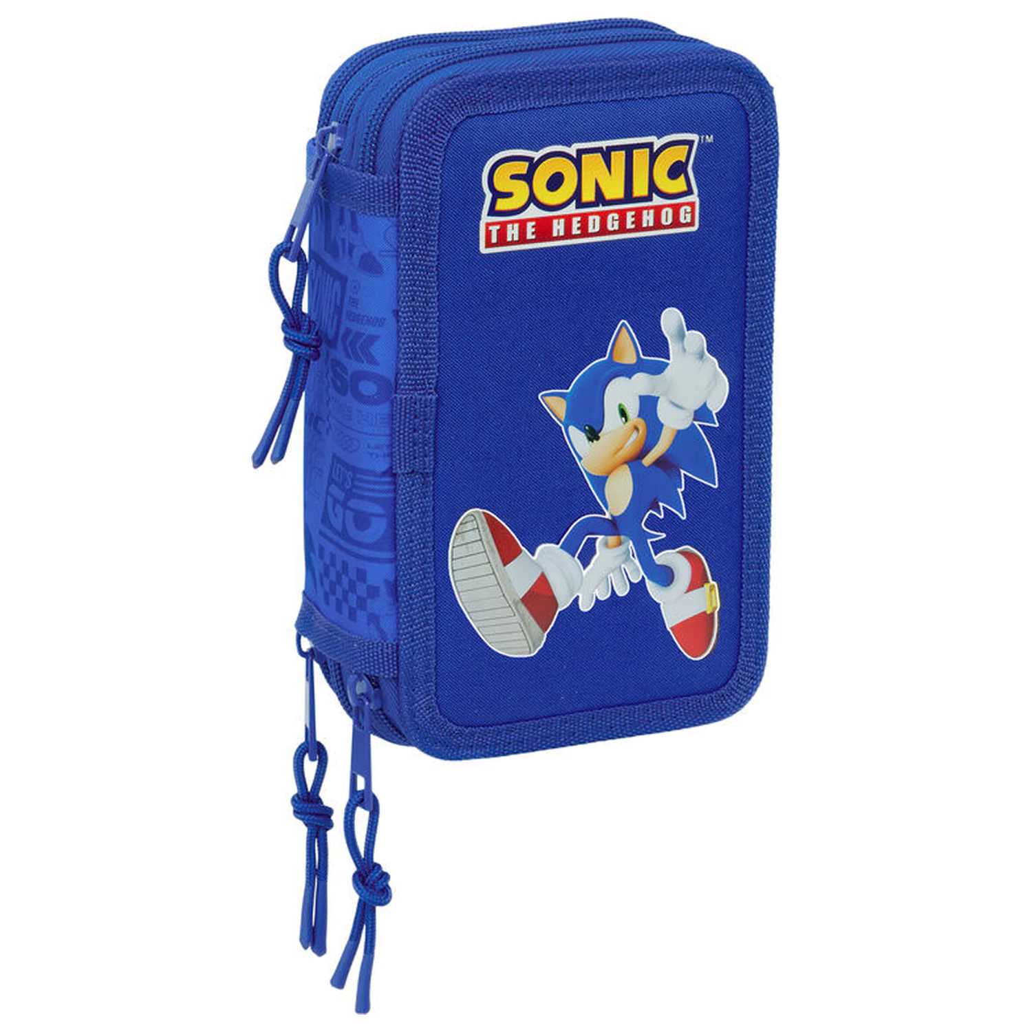 Sonic the Hedgehog dreifaches Federmäppchen 37-teilig Produktfoto