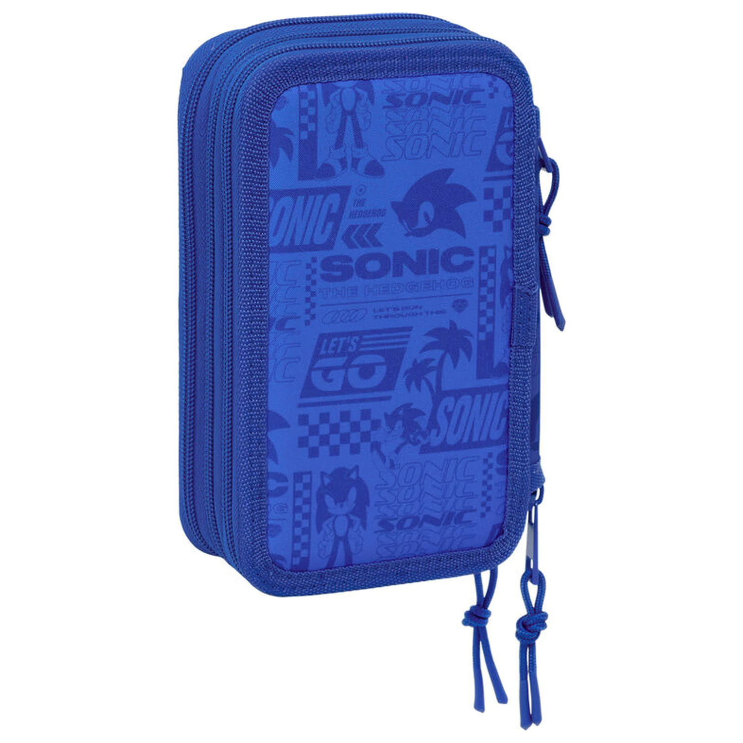 Sonic the Hedgehog dreifaches Federmäppchen 37-teilig Produktfoto