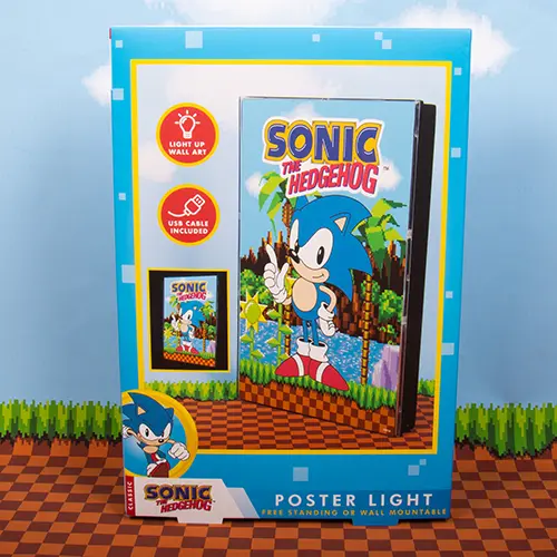 Sonic the Hedgehog Poster mit Leuchtfunktion termékfotó