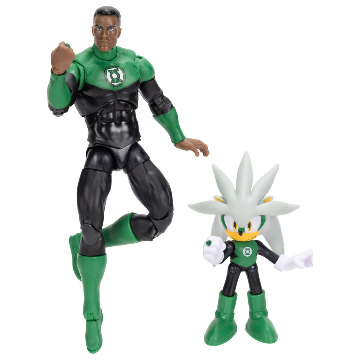 Sonic The Hedgehog x DC Comics Silver & Green Lantern Figur Produktfoto