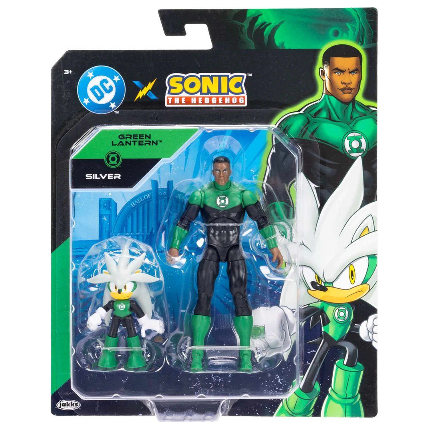 Sonic The Hedgehog x DC Comics Silver & Green Lantern Figur Produktfoto