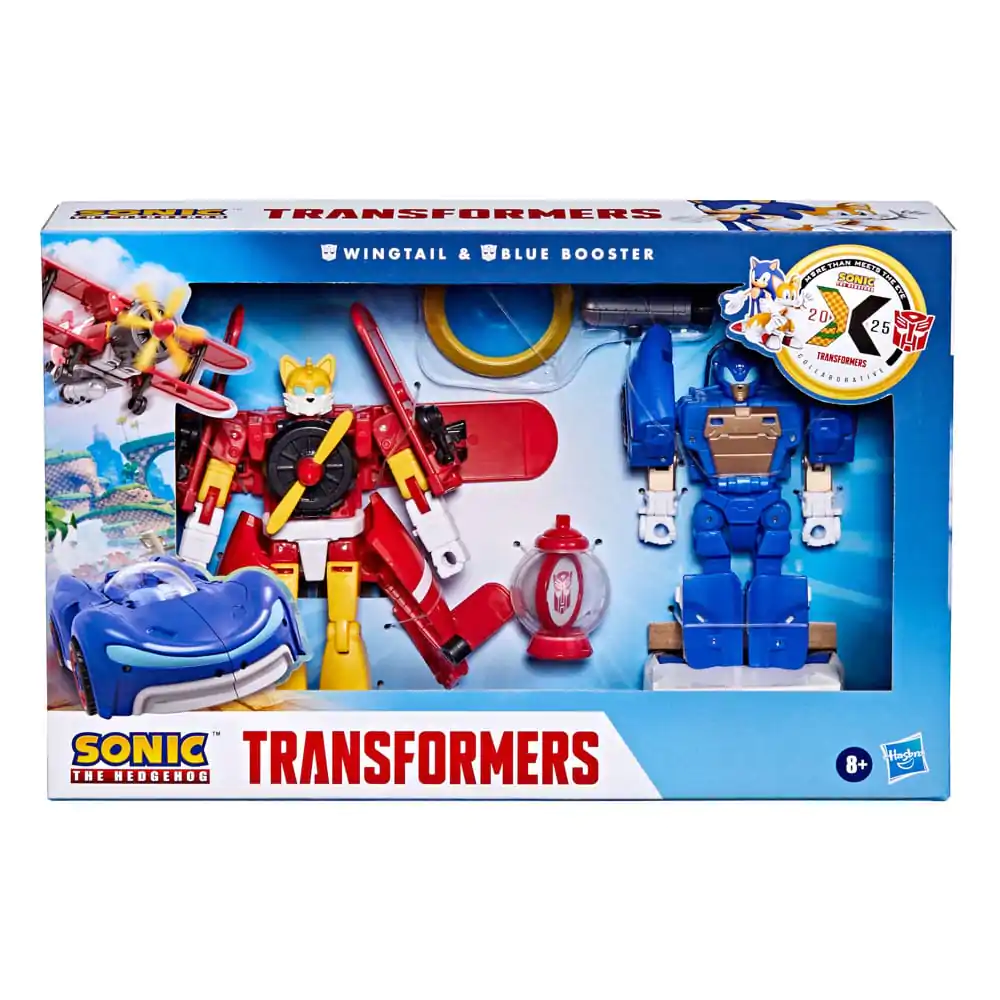 Sonic the Hedgehog x Transformers Actionfiguren 2er-Pack Wingtail & Blue Booster 13 cm Produktfoto