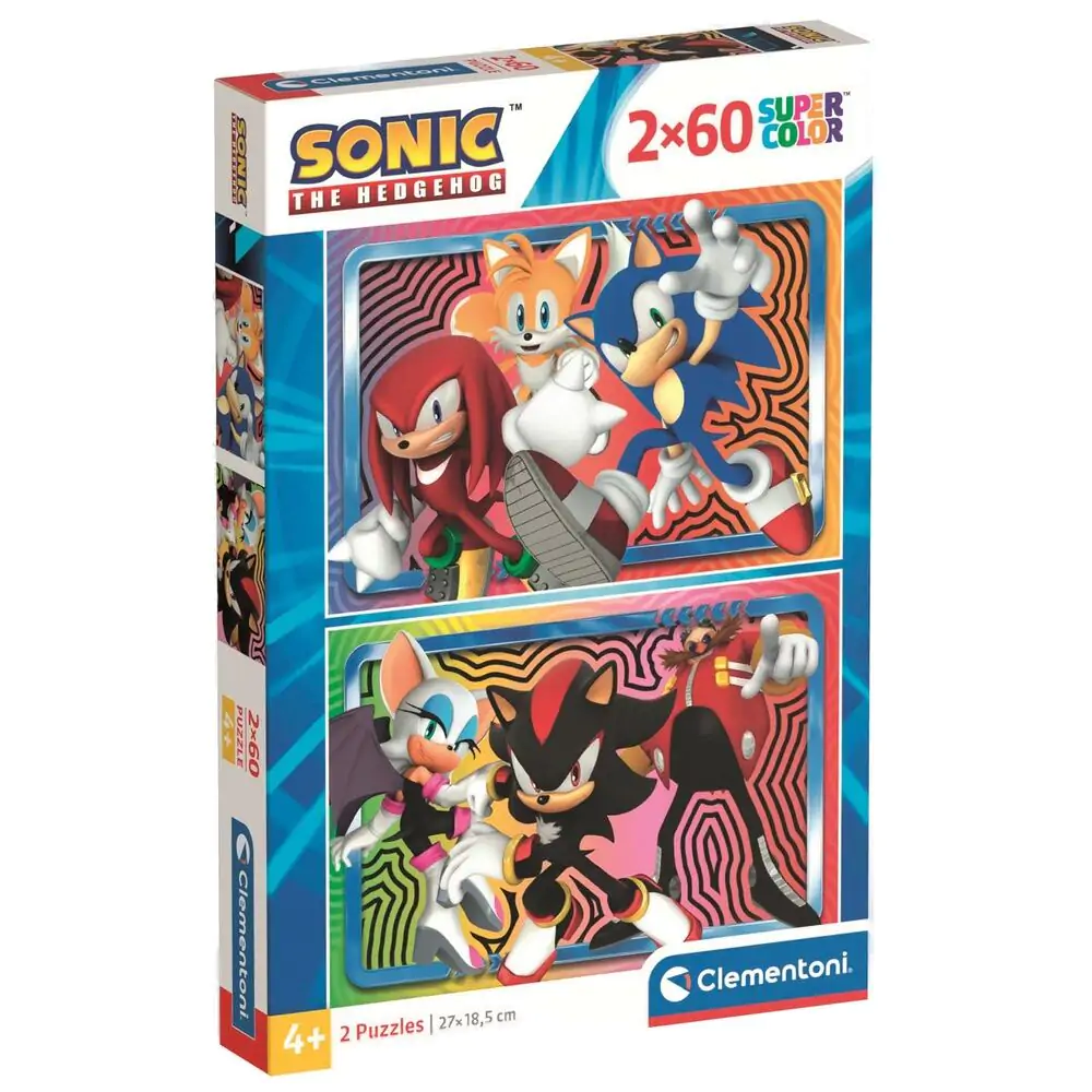 Sonic the Hedhehog Puzzle 2x60St Produktfoto