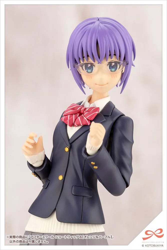Sousai Shojo Teien Model Kit Zubehör-Set 1/10 After School Short Wigs Type A Orange &amp; Purple Produktfoto