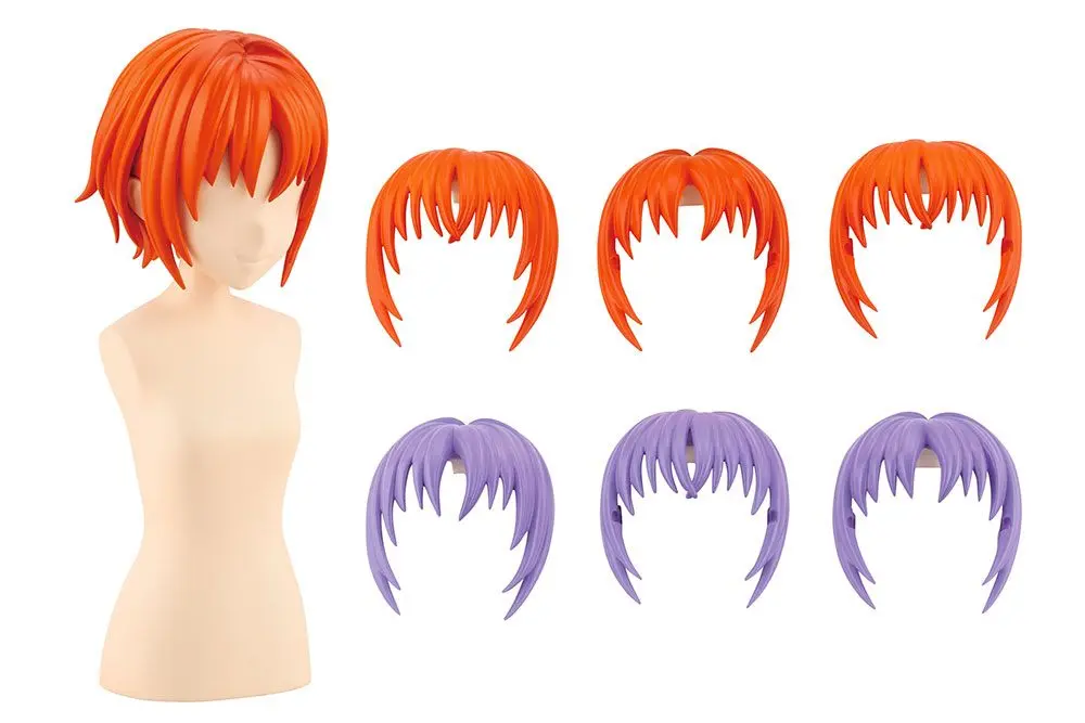 Sousai Shojo Teien Model Kit Zubehör-Set 1/10 After School Short Wigs Type A Orange &amp; Purple Produktfoto
