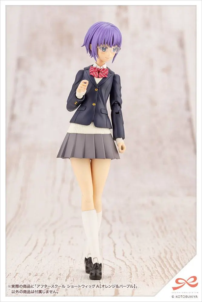 Sousai Shojo Teien Model Kit Zubehör-Set 1/10 After School Short Wigs Type A Orange &amp; Purple Produktfoto