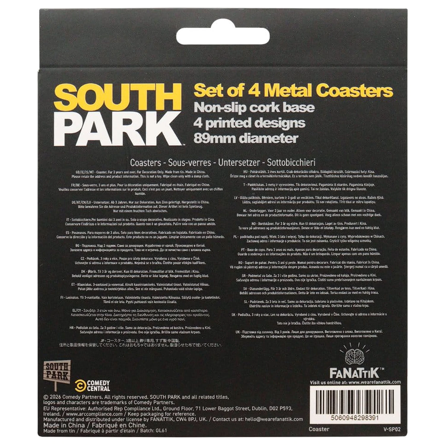 South Park Untersetzer 4er-Pack Produktfoto
