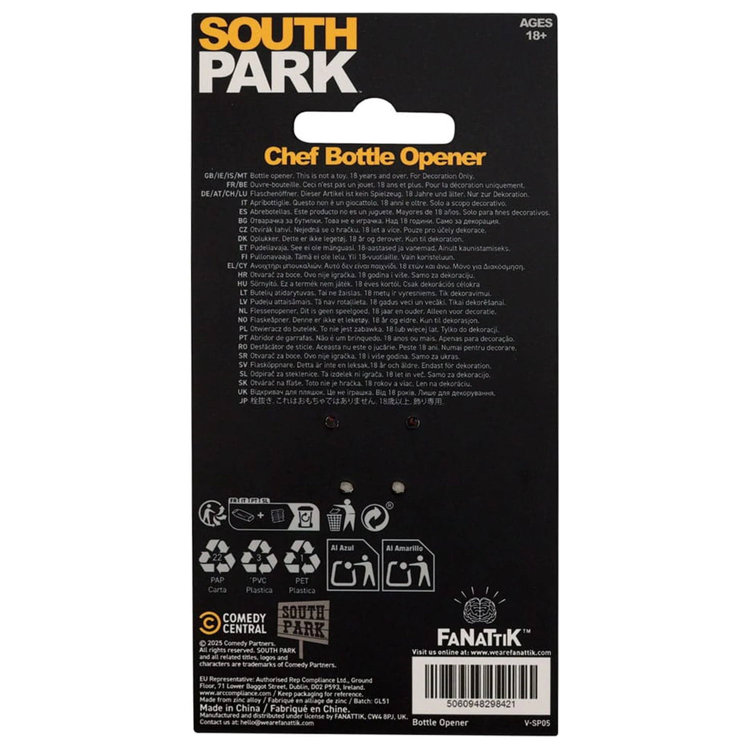 South Park Flaschenöffner Chef Produktfoto