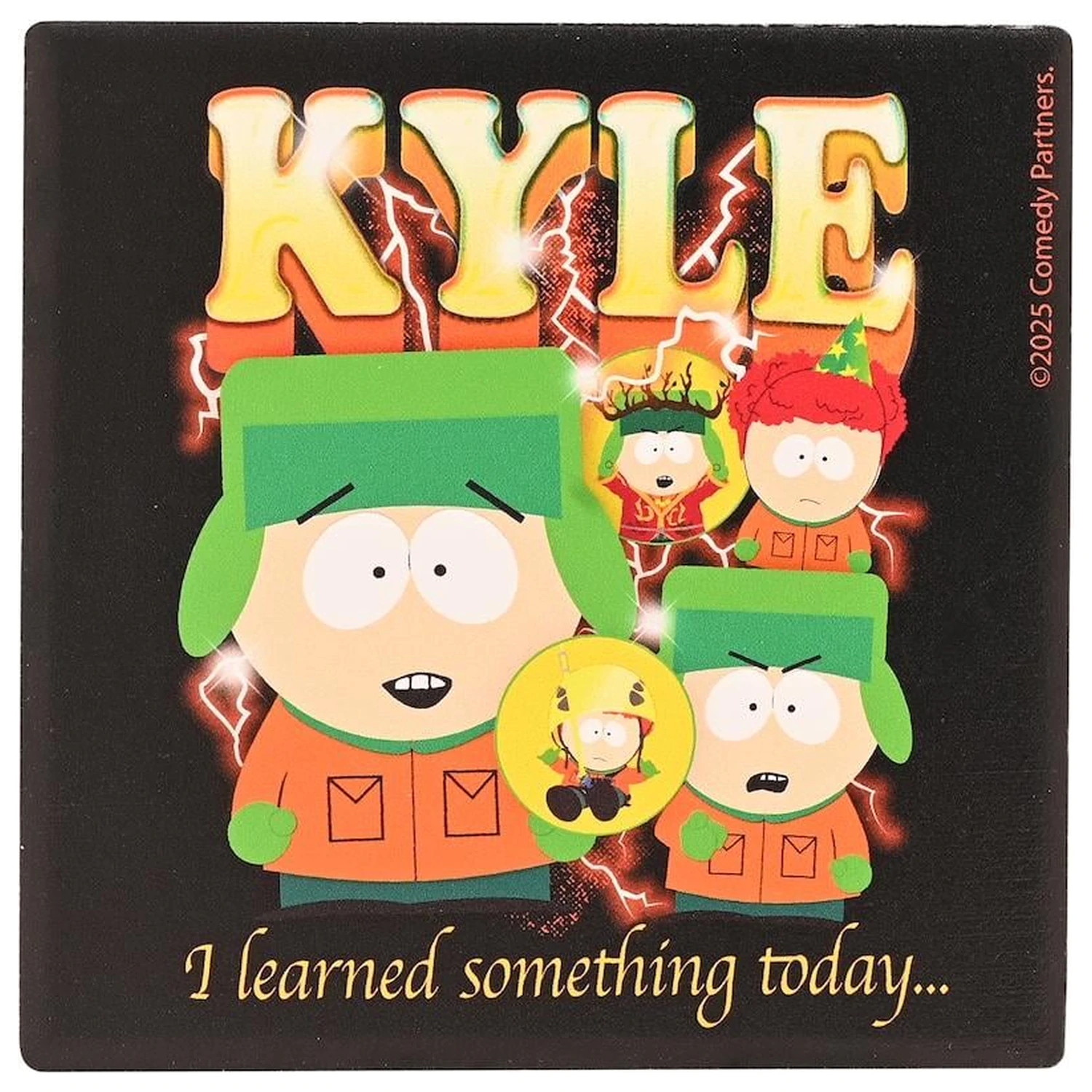 South Park Kyle Keramik Quadrat Untersetzer Produktfoto