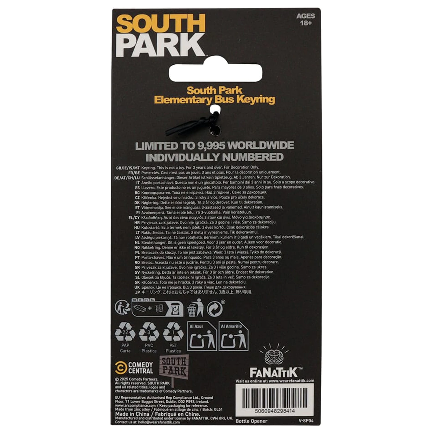 South Park Schlüsselanhänger Schulbus Limitierte Auflage Produktfoto
