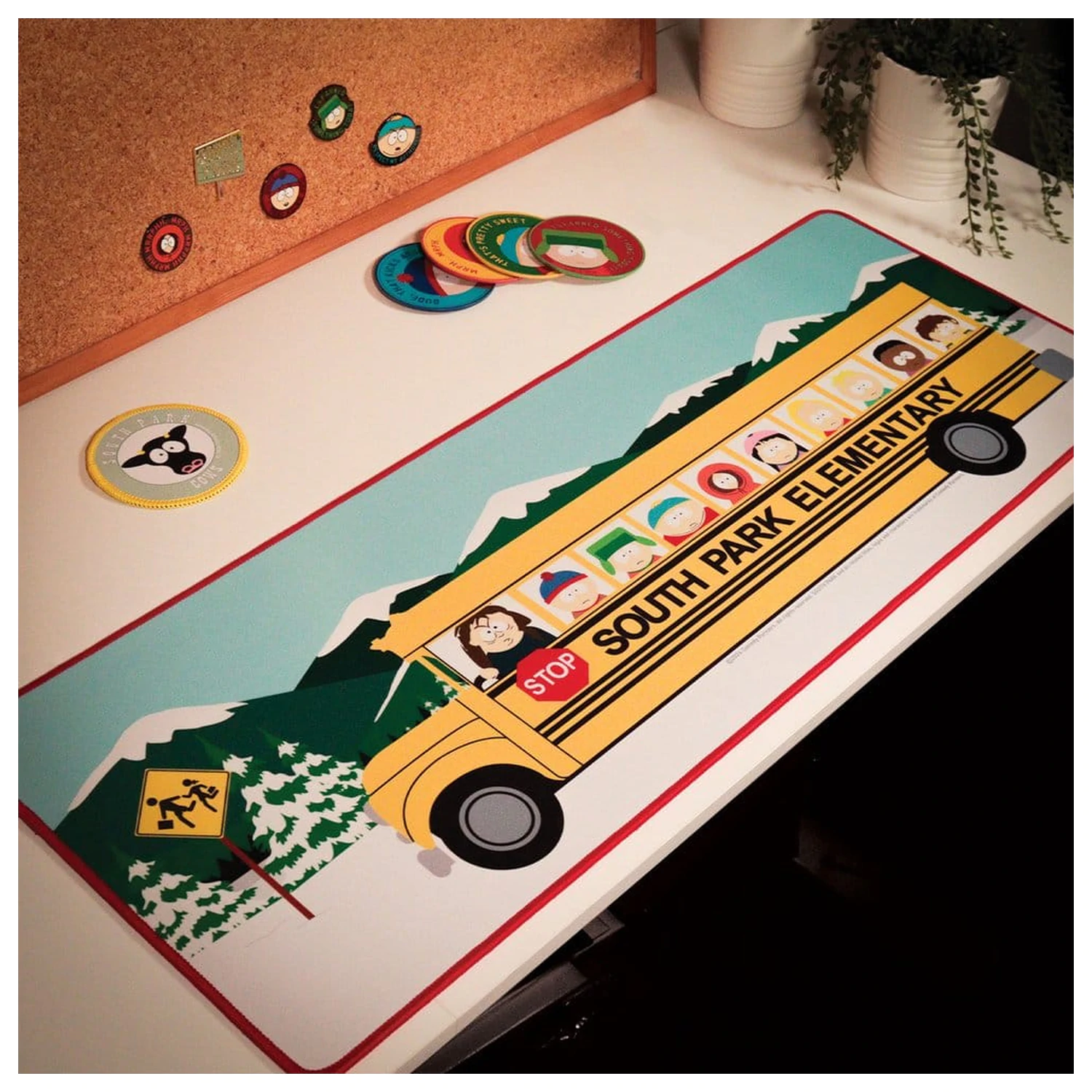 South Park Schreibtischunterlage & Untersetzer Set Elementary School Bus Produktfoto