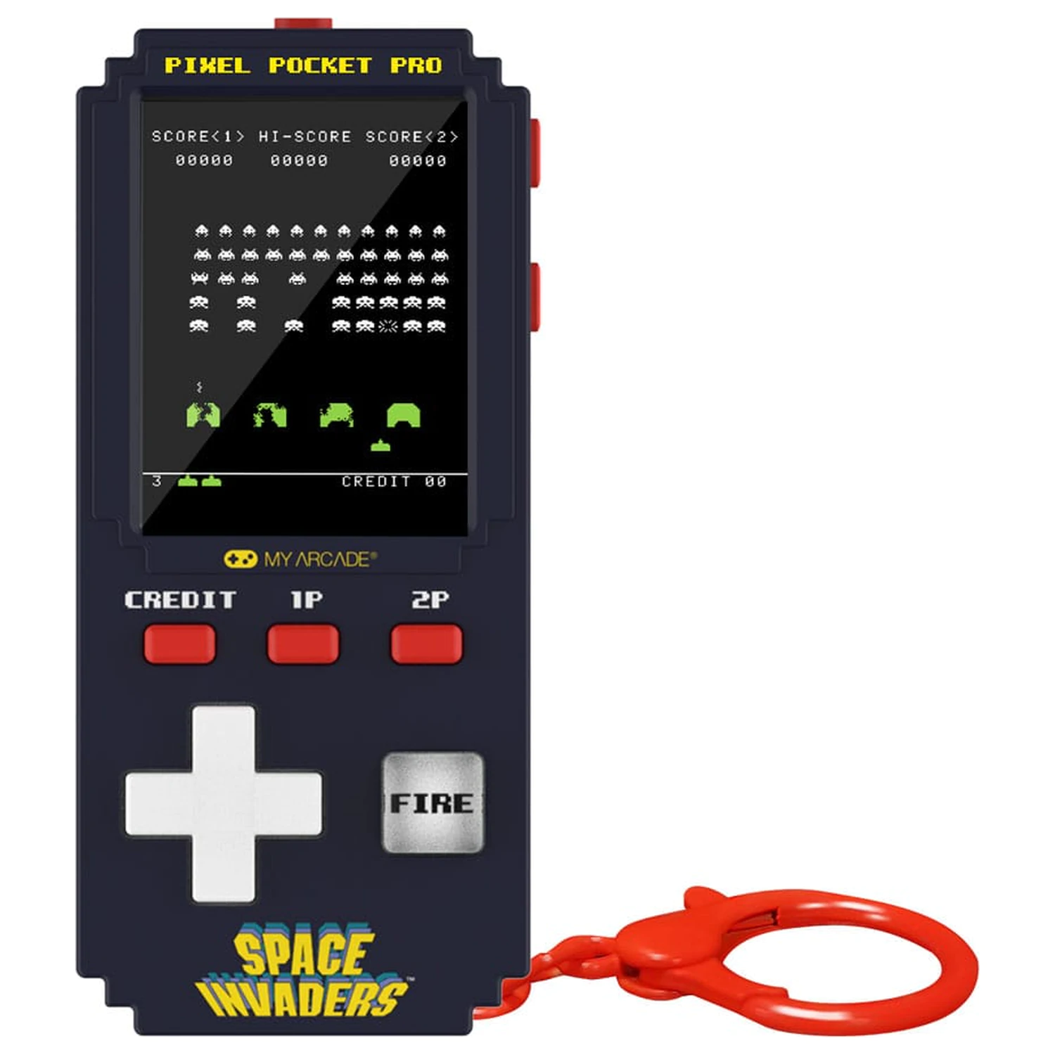 Space Invaders Tragbares Spielsystem Pixel Pocket Pro Produktfoto
