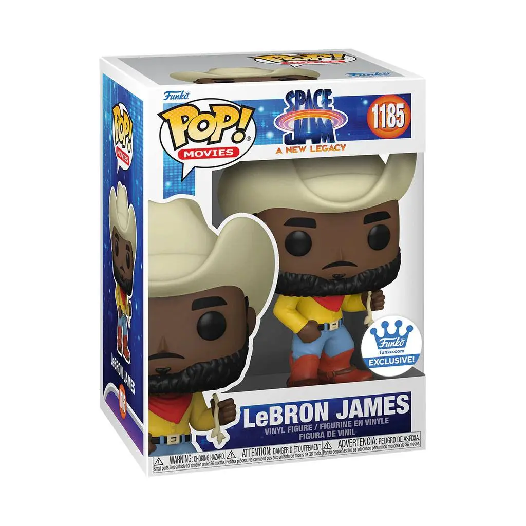 Space Jam 2 POP! Movies Vinyl Figur LeBron James (Cowboy) Exclusive 9 cm Produktfoto