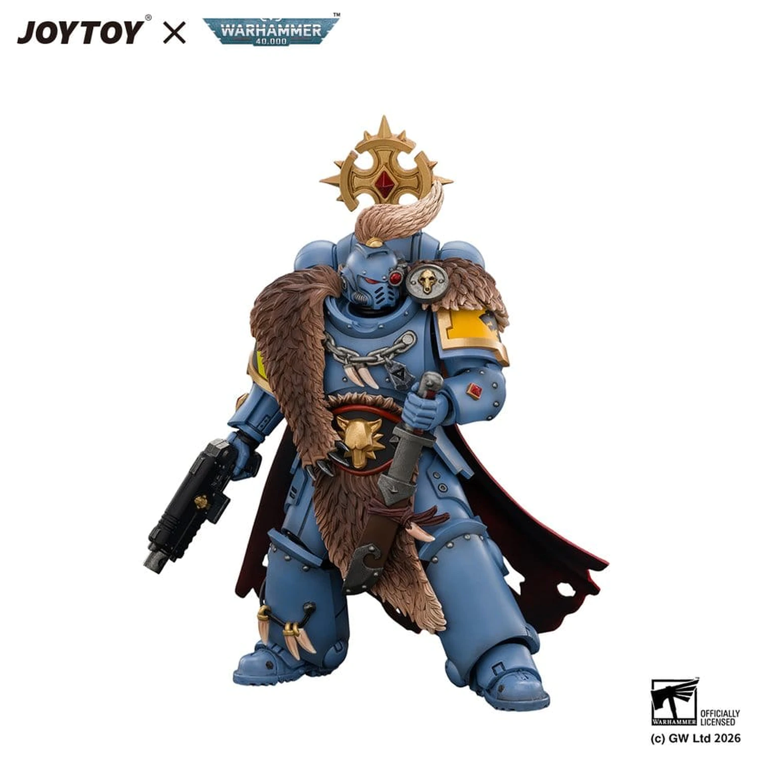 Space Marine Actionfigur Space Wolves Wolf Guard Battle Leader 12 cm Produktfoto