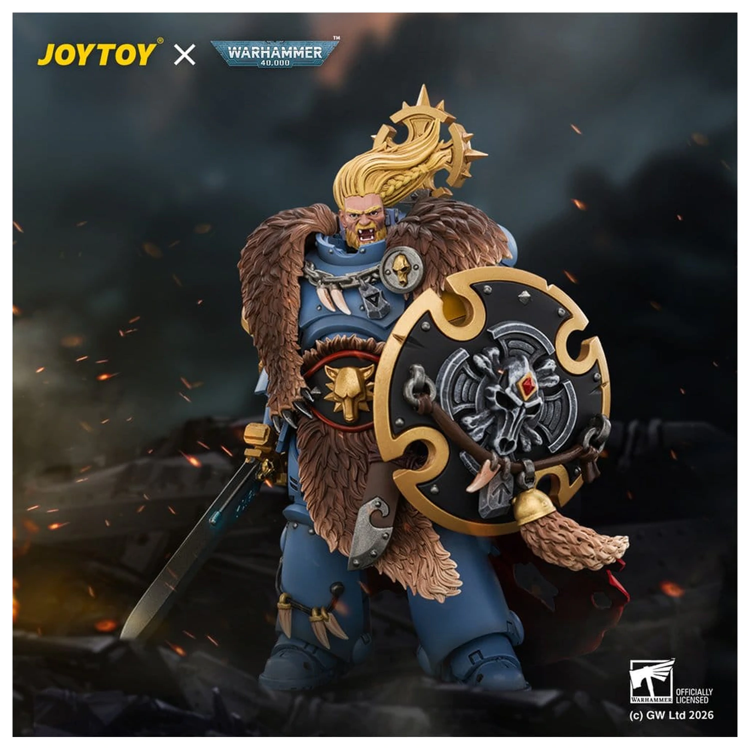 Space Marine Actionfigur Space Wolves Wolf Guard Battle Leader 12 cm Produktfoto
