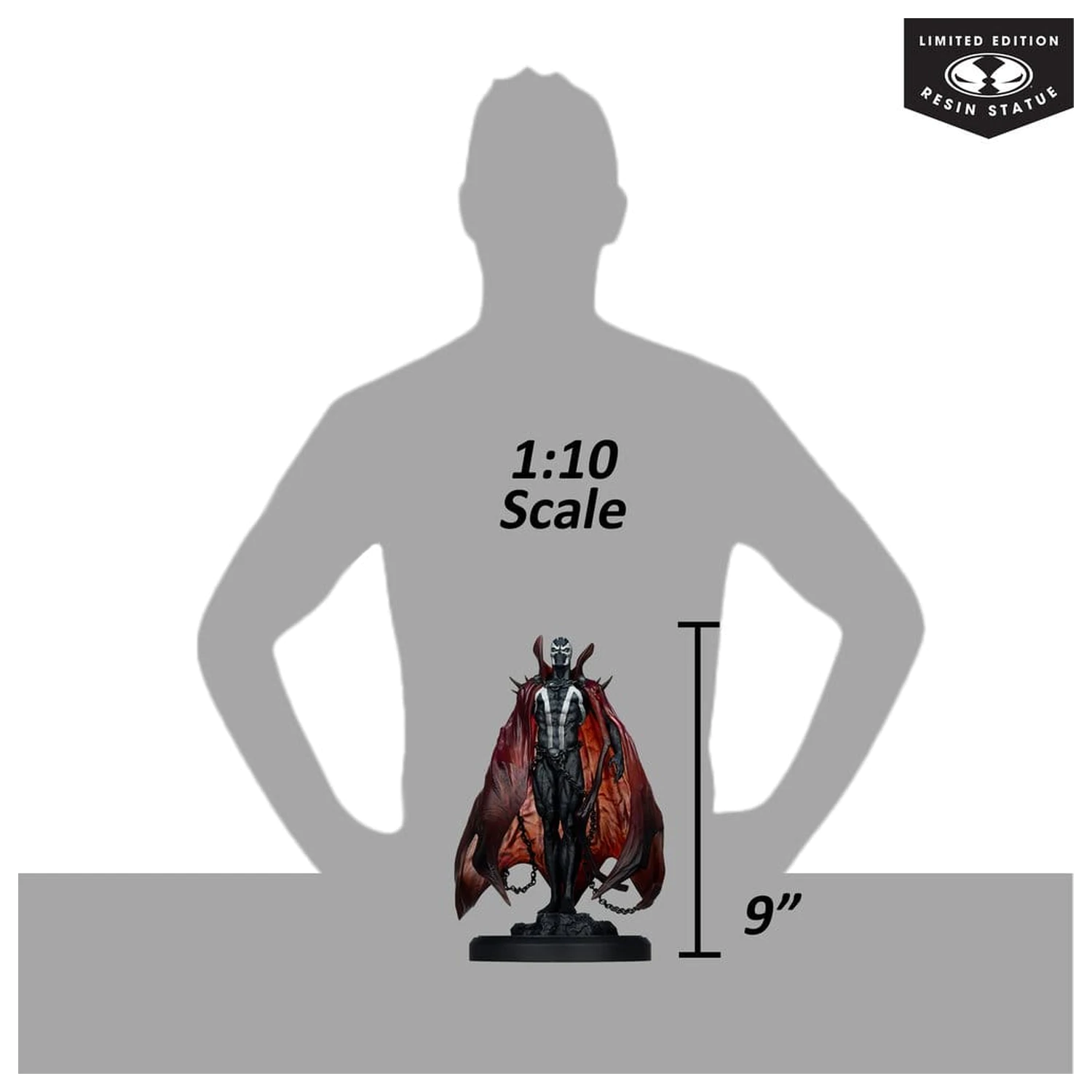 Spawn Black White & Red All Over Figur 1/10 Spawn by Pupeteer Lee 23 cm Produktfoto