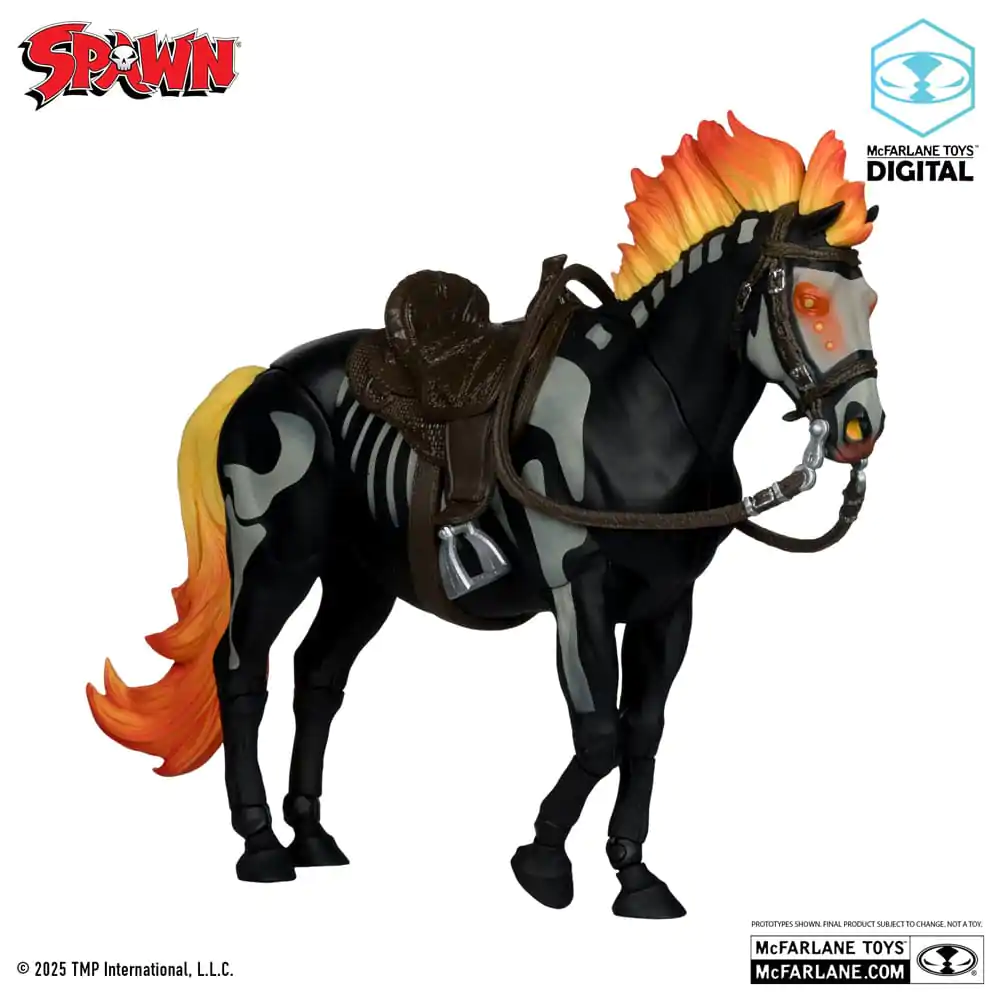 Spawn Actionfigur Bloodaxe mit Pferd (Spawn: The Dark Ages) (McFarlane Toys 30th Anniversary) (Gold Label) 18 cm Produktfoto