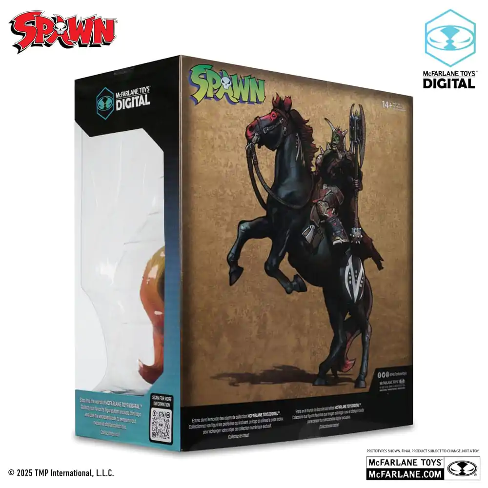 Spawn Actionfigur Bloodaxe mit Pferd (Spawn: The Dark Ages) (McFarlane Toys 30th Anniversary) (Gold Label) 18 cm Produktfoto
