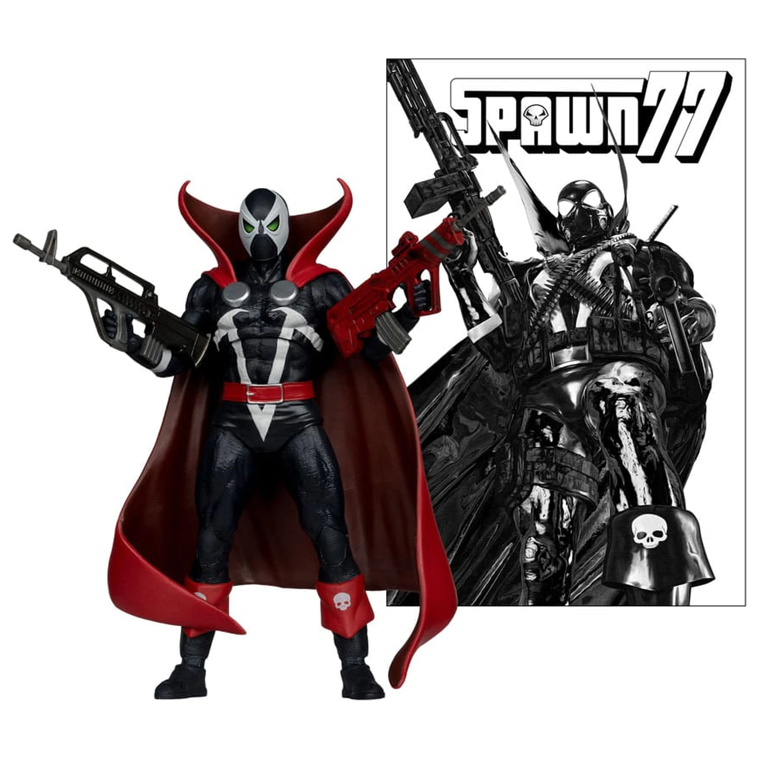 Spawn Page Punchers Action-Figur Spawn 1977 Rot und Schwarz (Chase) Rote Platin-Edition 18 cm Produktfoto