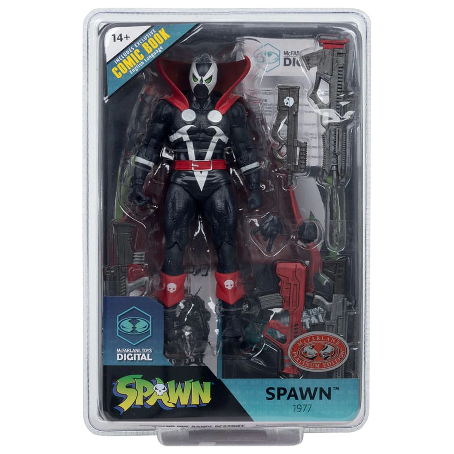 Spawn Page Punchers Action-Figur Spawn 1977 Rot und Schwarz (Chase) Rote Platin-Edition 18 cm Produktfoto