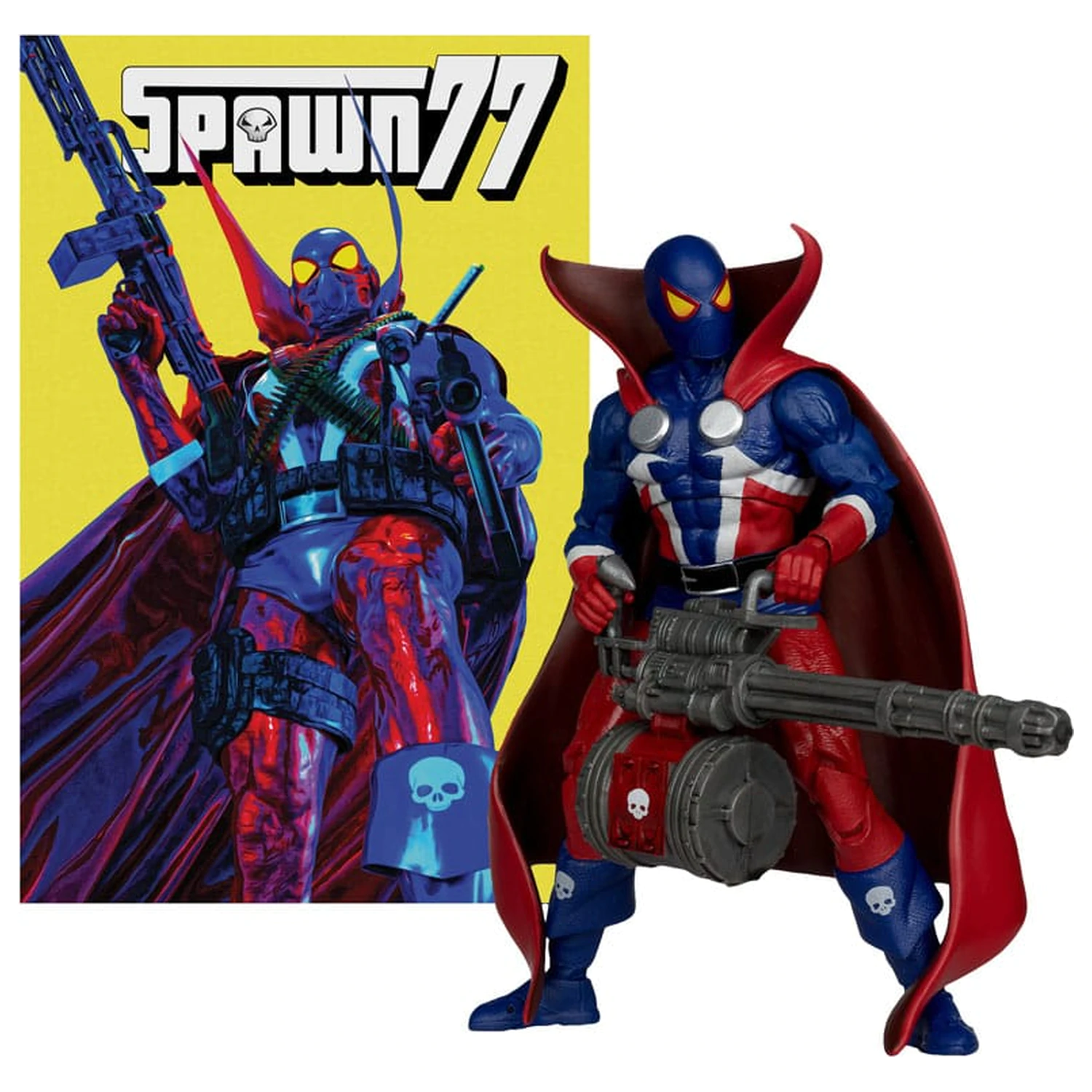 Spawn Page Punchers Action-Figur Spawn 1977 Red and Blue (Chase) Red Platinum Edition 18 cm Produktfoto