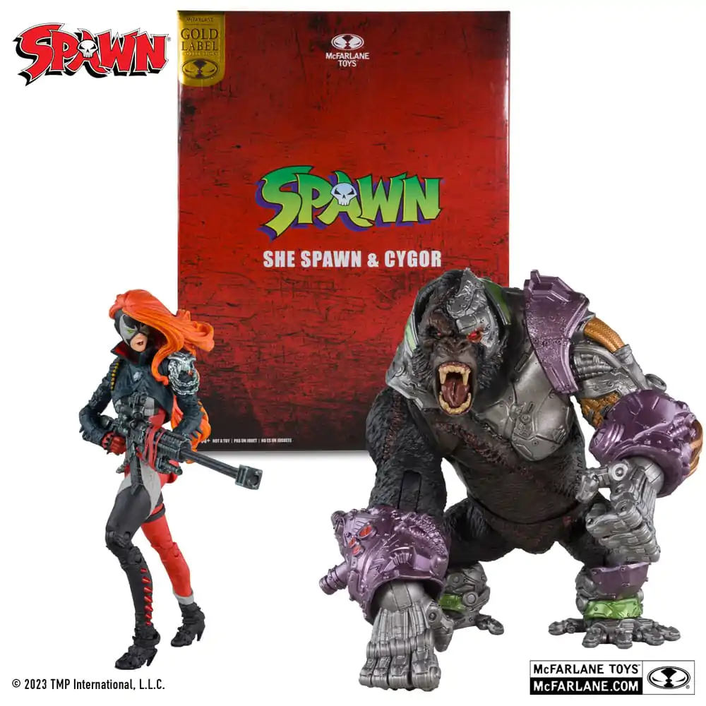 Spawn Actionfiguren 2er-Pack She Spawn & Cygor (Gold Label) 18 cm termékfotó