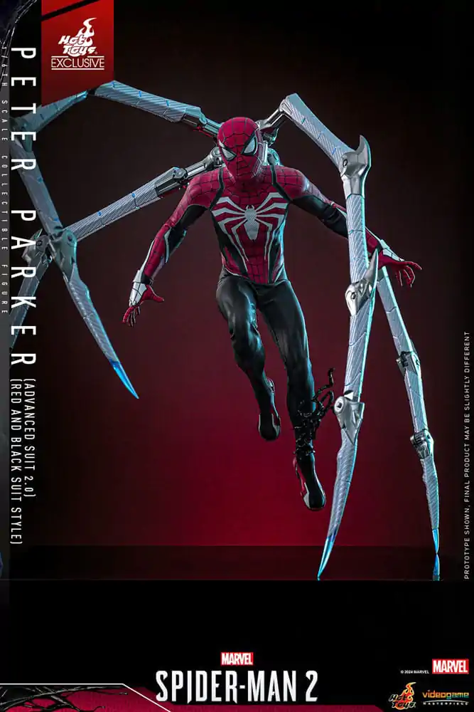 Spider-Man 2 Video Game Masterpiece Action Figur 1/6 Peter Parker (Advanced Suit 2.0) (Red and Black Suit Style) 30 cm Produktfoto