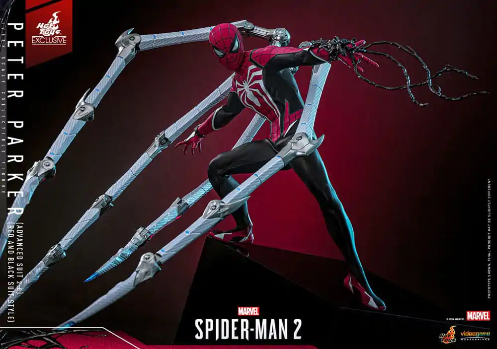 Spider-Man 2 Video Game Masterpiece Action Figur 1/6 Peter Parker (Advanced Suit 2.0) (Red and Black Suit Style) 30 cm Produktfoto