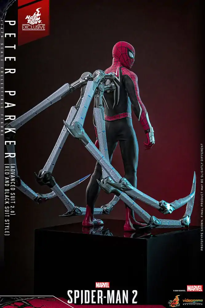 Spider-Man 2 Video Game Masterpiece Action Figur 1/6 Peter Parker (Advanced Suit 2.0) (Red and Black Suit Style) 30 cm Produktfoto