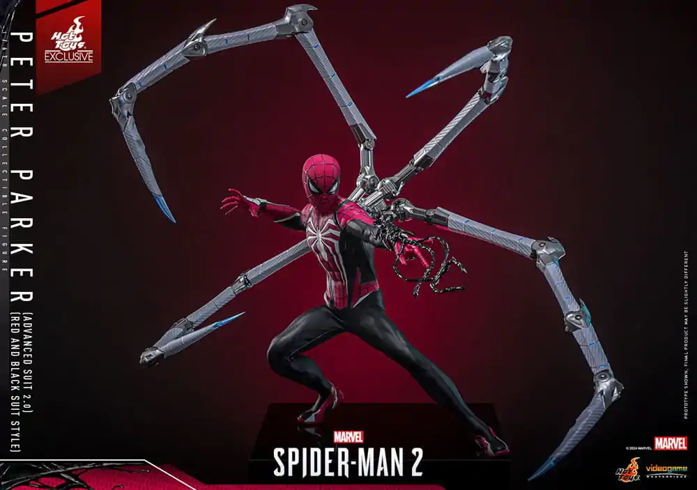 Spider-Man 2 Video Game Masterpiece Action Figur 1/6 Peter Parker (Advanced Suit 2.0) (Red and Black Suit Style) 30 cm Produktfoto