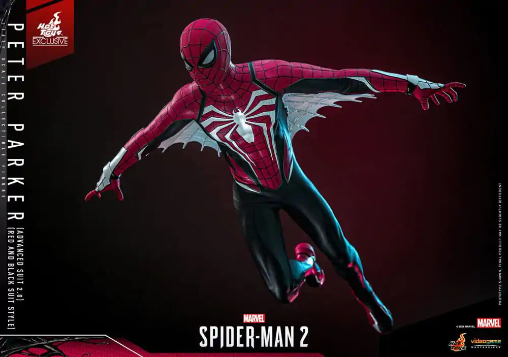 Spider-Man 2 Video Game Masterpiece Action Figur 1/6 Peter Parker (Advanced Suit 2.0) (Red and Black Suit Style) 30 cm Produktfoto