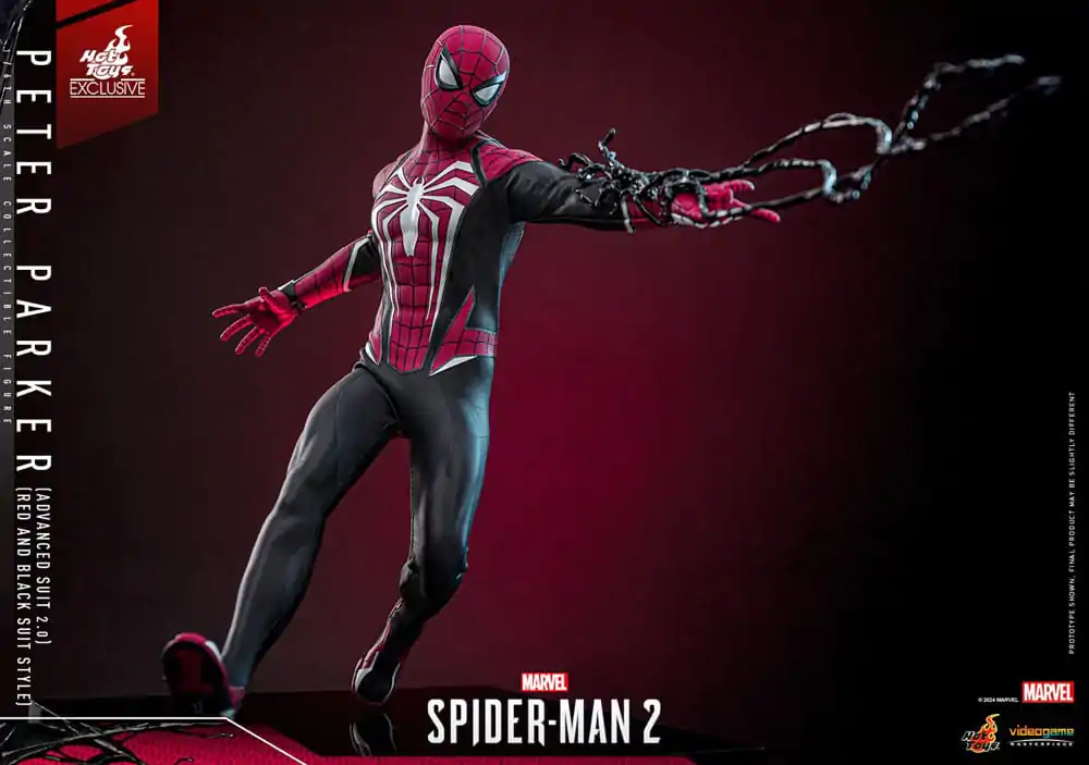 Spider-Man 2 Video Game Masterpiece Action Figur 1/6 Peter Parker (Advanced Suit 2.0) (Red and Black Suit Style) 30 cm Produktfoto
