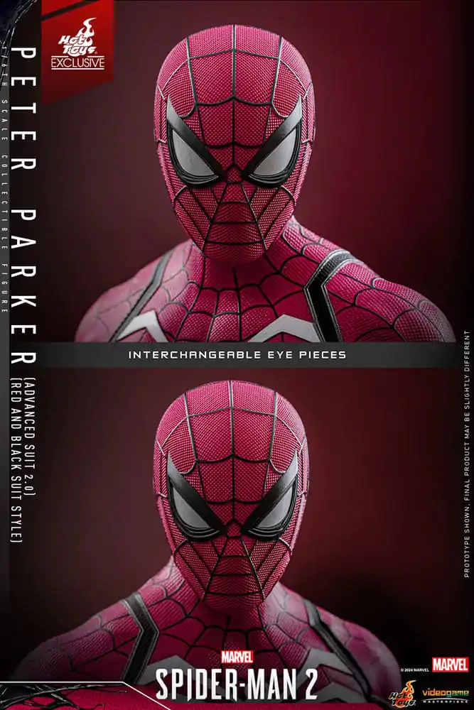 Spider-Man 2 Video Game Masterpiece Action Figur 1/6 Peter Parker (Advanced Suit 2.0) (Red and Black Suit Style) 30 cm Produktfoto
