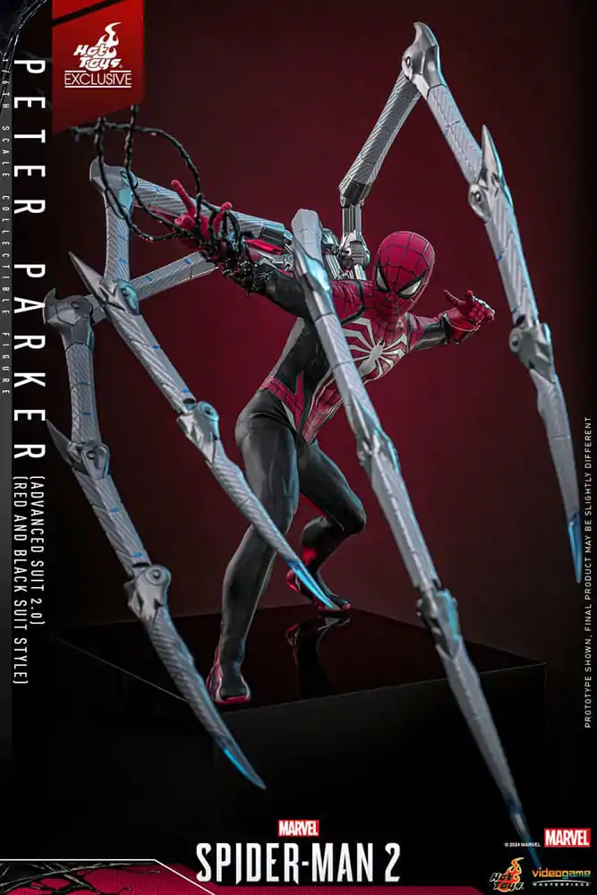 Spider-Man 2 Video Game Masterpiece Action Figur 1/6 Peter Parker (Advanced Suit 2.0) (Red and Black Suit Style) 30 cm Produktfoto