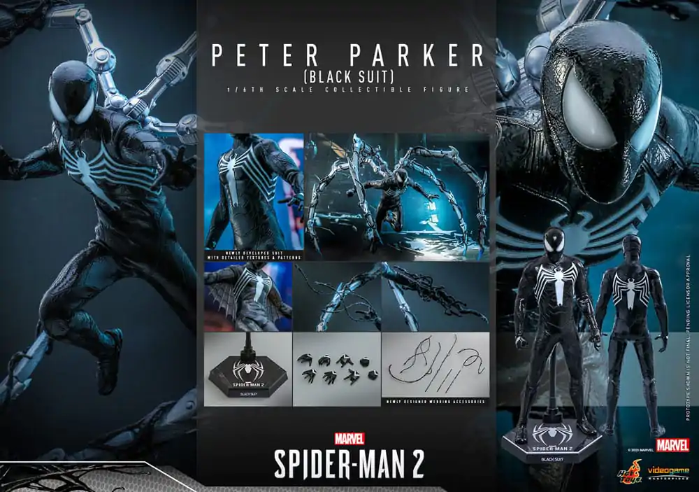 Spider-Man 2 Video Game Masterpiece Actionfigur 1/6 Peter Parker (Black Suit) 30 cm termékfotó