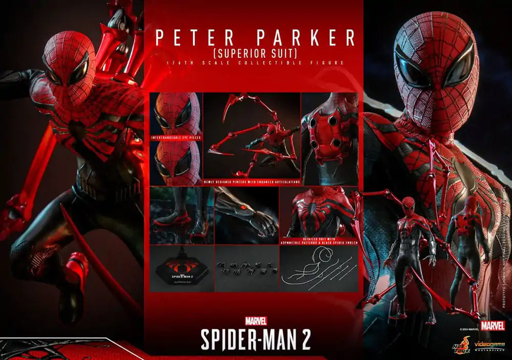 Spider-Man 2 Video Game Masterpiece Actionfigur 1/6 Peter Parker (Superior Suit) 30 cm termékfotó