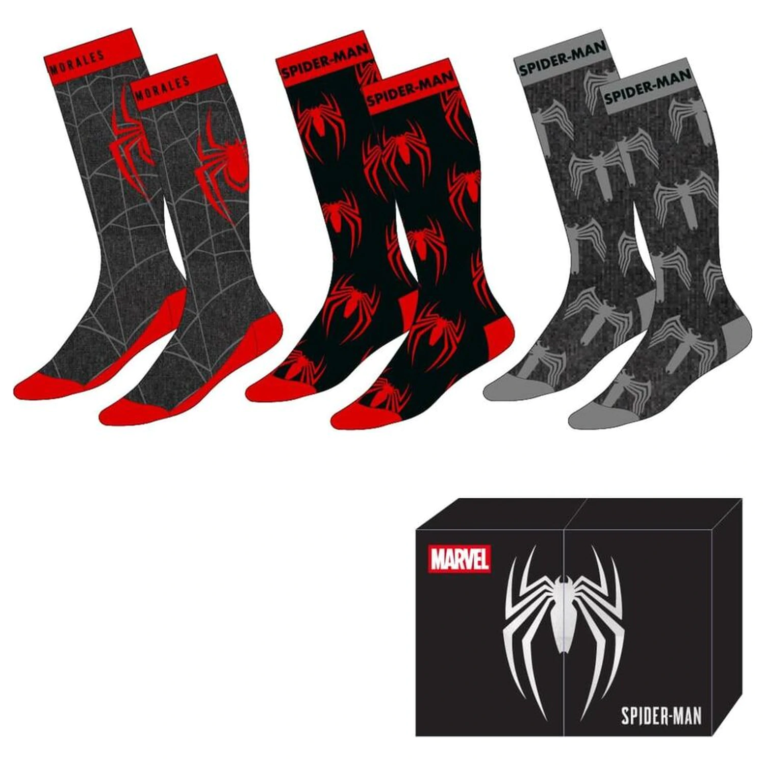 Marvel Spiderman für Erwachsene 3 Socken Set Produktfoto
