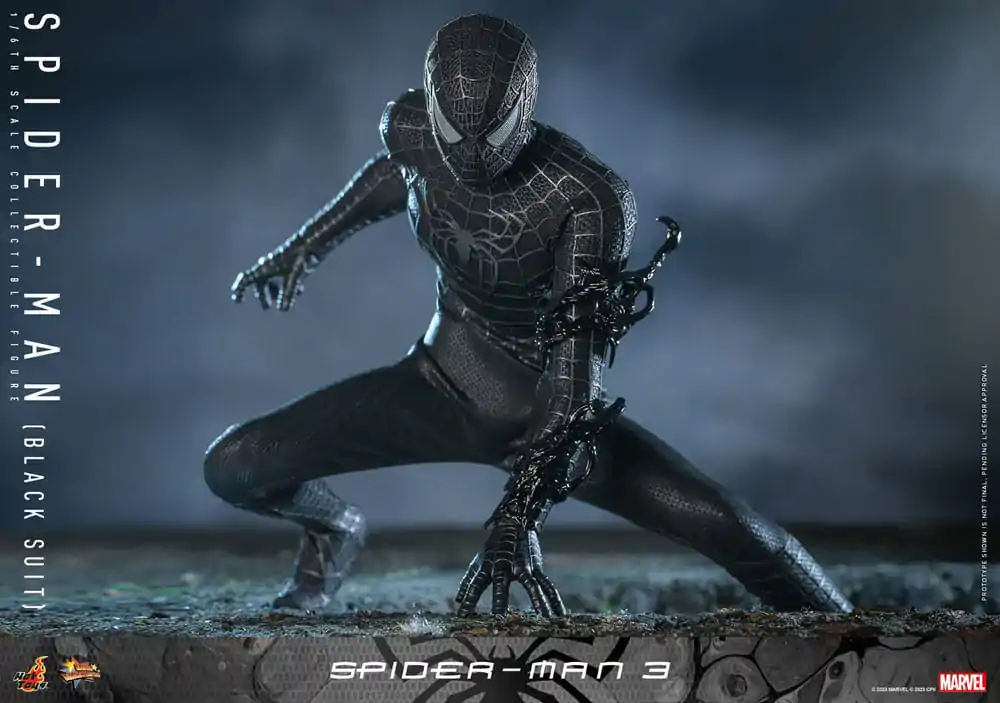 Spider-Man 3 Movie Masterpiece Actionfigur 1/6 Spider-Man (Black Suit) 30 cm Produktfoto