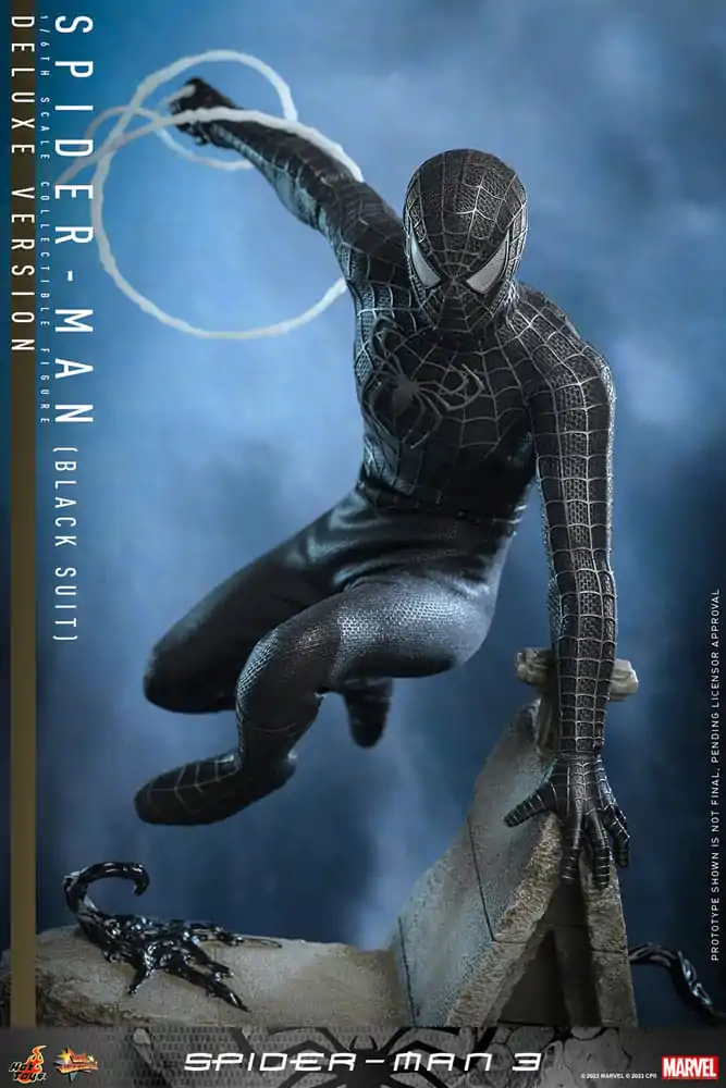 Spider-Man 3 Movie Masterpiece Actionfigur 1/6 Spider-Man (Black Suit) (Deluxe Version) 30 cm Produktfoto