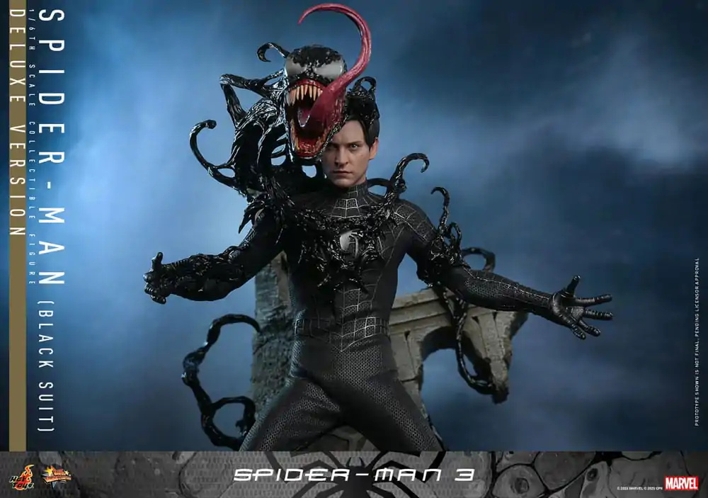 Spider-Man 3 Movie Masterpiece Actionfigur 1/6 Spider-Man (Black Suit) (Deluxe Version) 30 cm Produktfoto