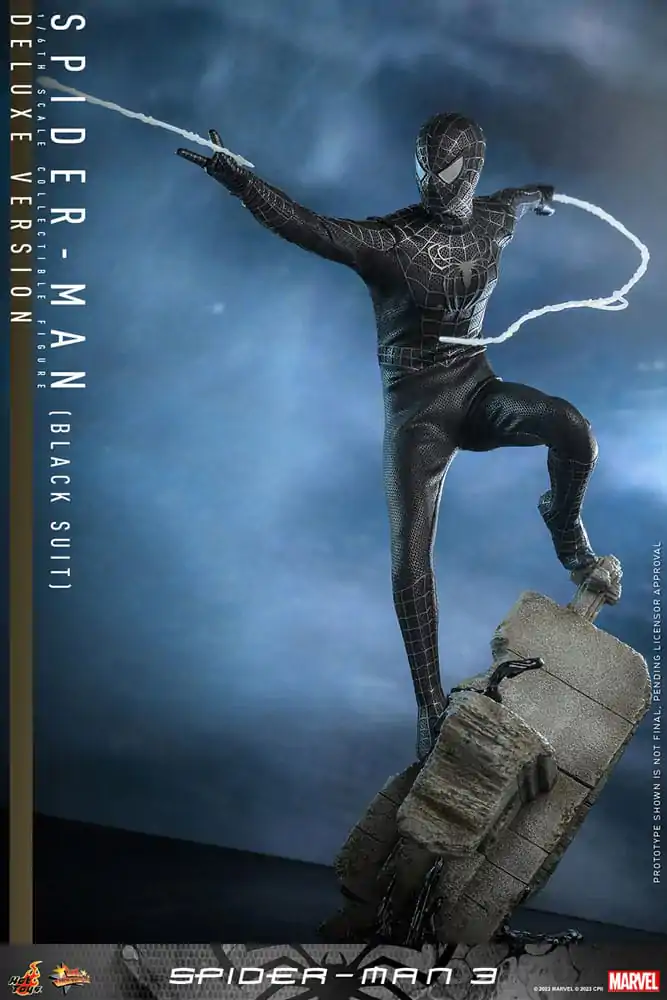 Spider-Man 3 Movie Masterpiece Actionfigur 1/6 Spider-Man (Black Suit) (Deluxe Version) 30 cm Produktfoto