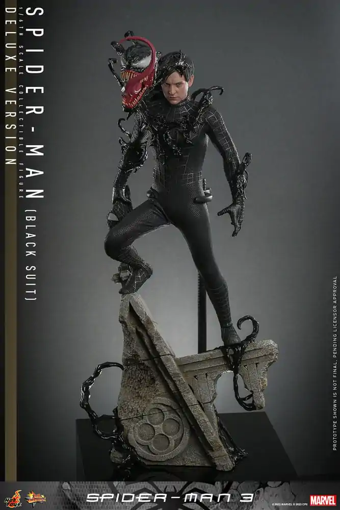 Spider-Man 3 Movie Masterpiece Actionfigur 1/6 Spider-Man (Black Suit) (Deluxe Version) 30 cm Produktfoto