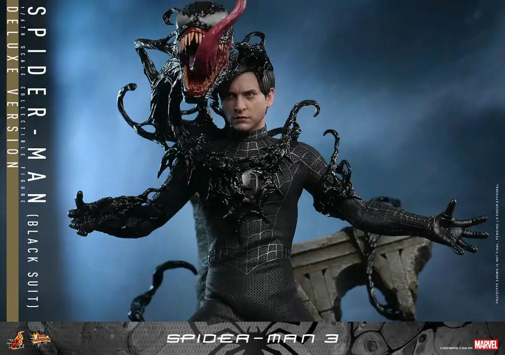 Spider-Man 3 Movie Masterpiece Actionfigur 1/6 Spider-Man (Black Suit) (Deluxe Version) 30 cm Produktfoto